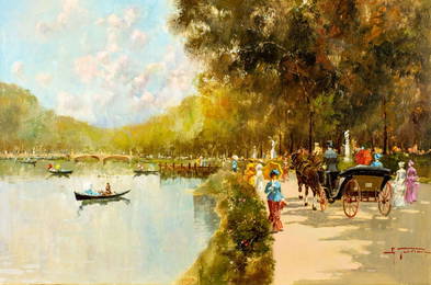 Antonio Gravina (Italy,1934-2011) oil painting