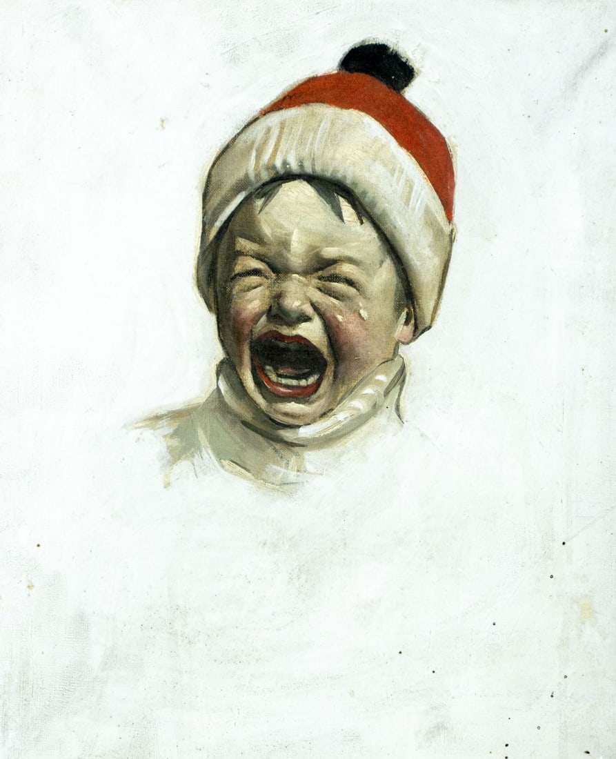 Antique early 20C American oil painting (1 of 10)