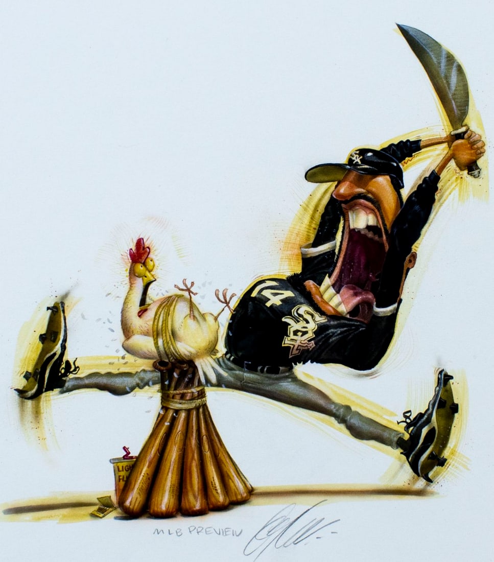 Gary Locke (MO,b 1963) gouache painting (1 of 12)