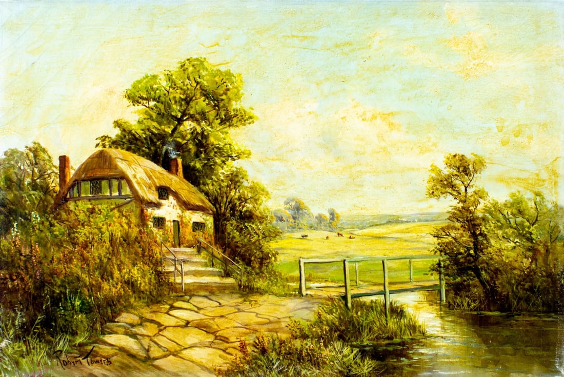 Robert Towers (UK,20C) oil painting (1 of 12)