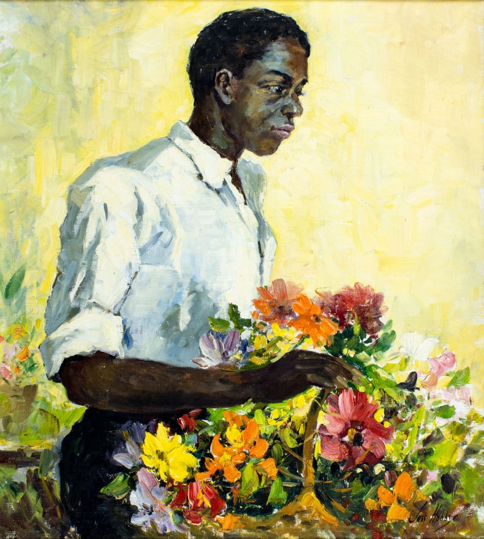 Jesse Hobby (IL,1871-1938) oil painting antique (1 of 12)