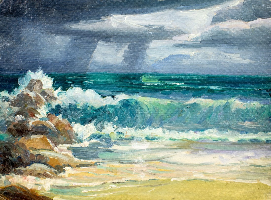 Carl Brandien (NY,1886-1965) oil painting (1 of 12)