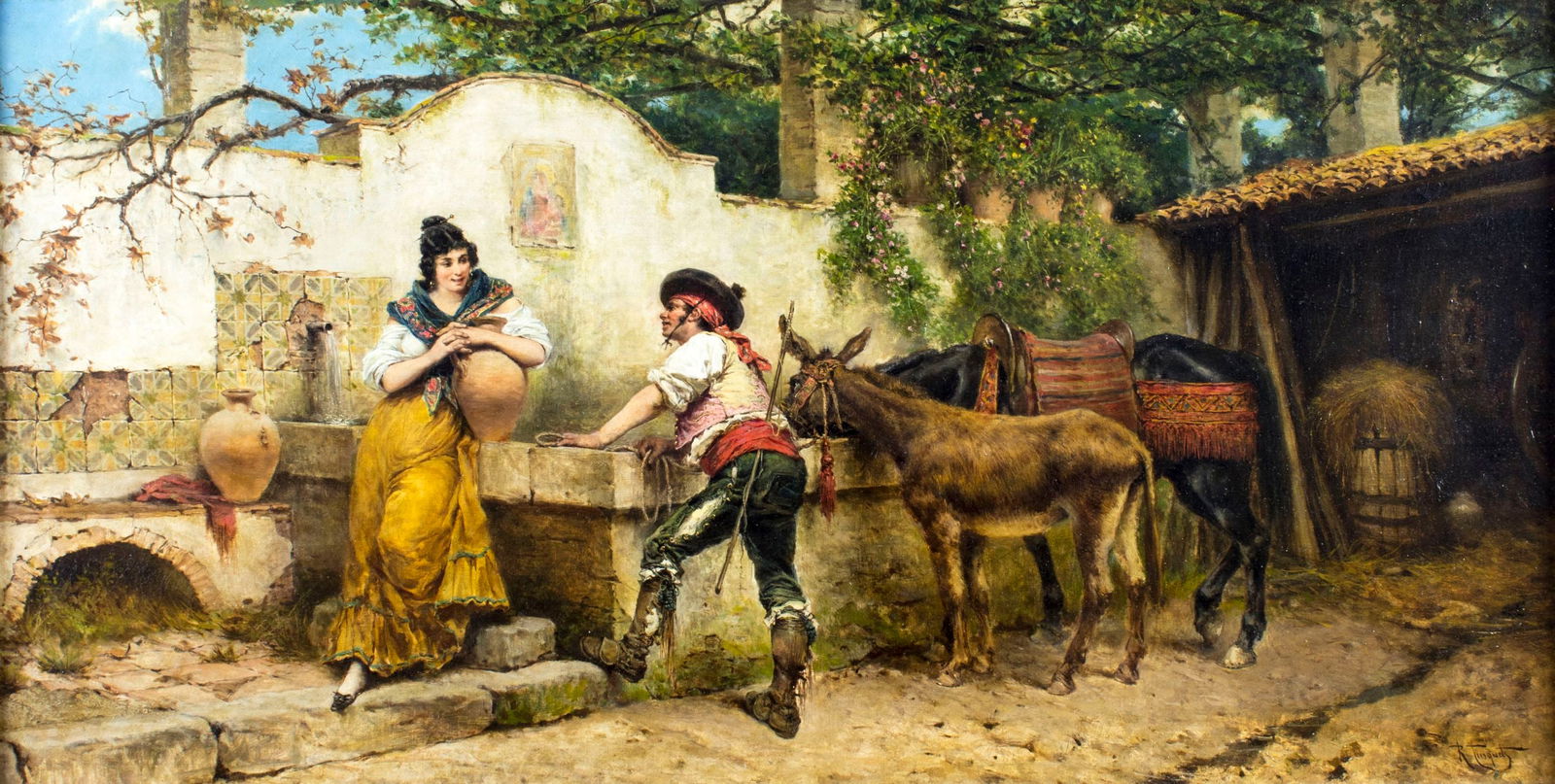 Ramon Tusquets Maignon (Spain,Italy,1838-1904) oil painting antique (1 of 20)