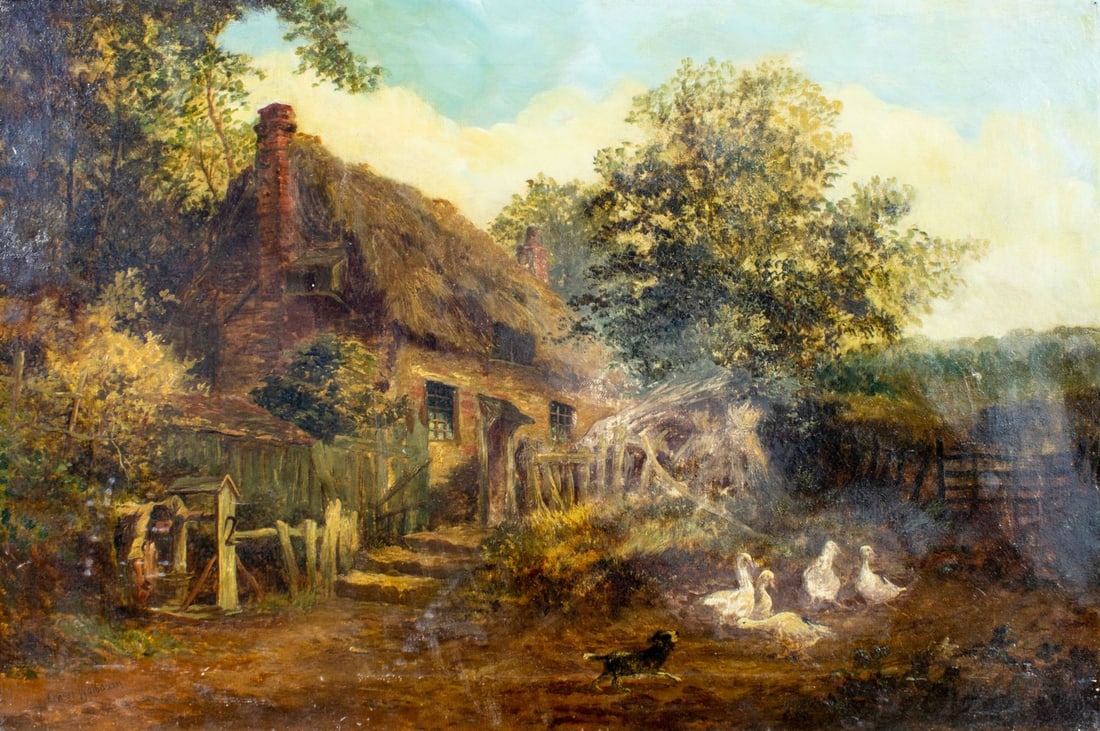 ATTR Ernest Walbourn (UK,1872-1927) oil painting antique (1 of 12)