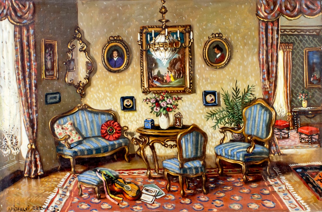 Janos Czene Apatfalvi (Hungary,1904-1984) oil painting (1 of 13)