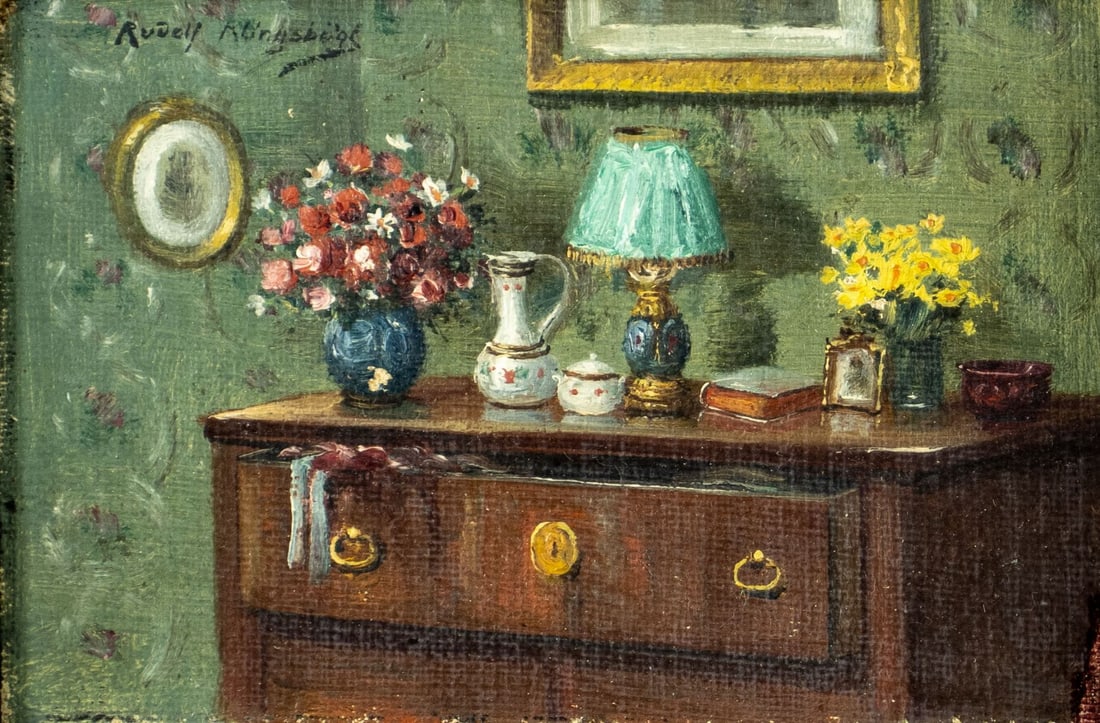 Rudolf Klingsbogl (Austria,1881-1943) oil painting antique (1 of 12)