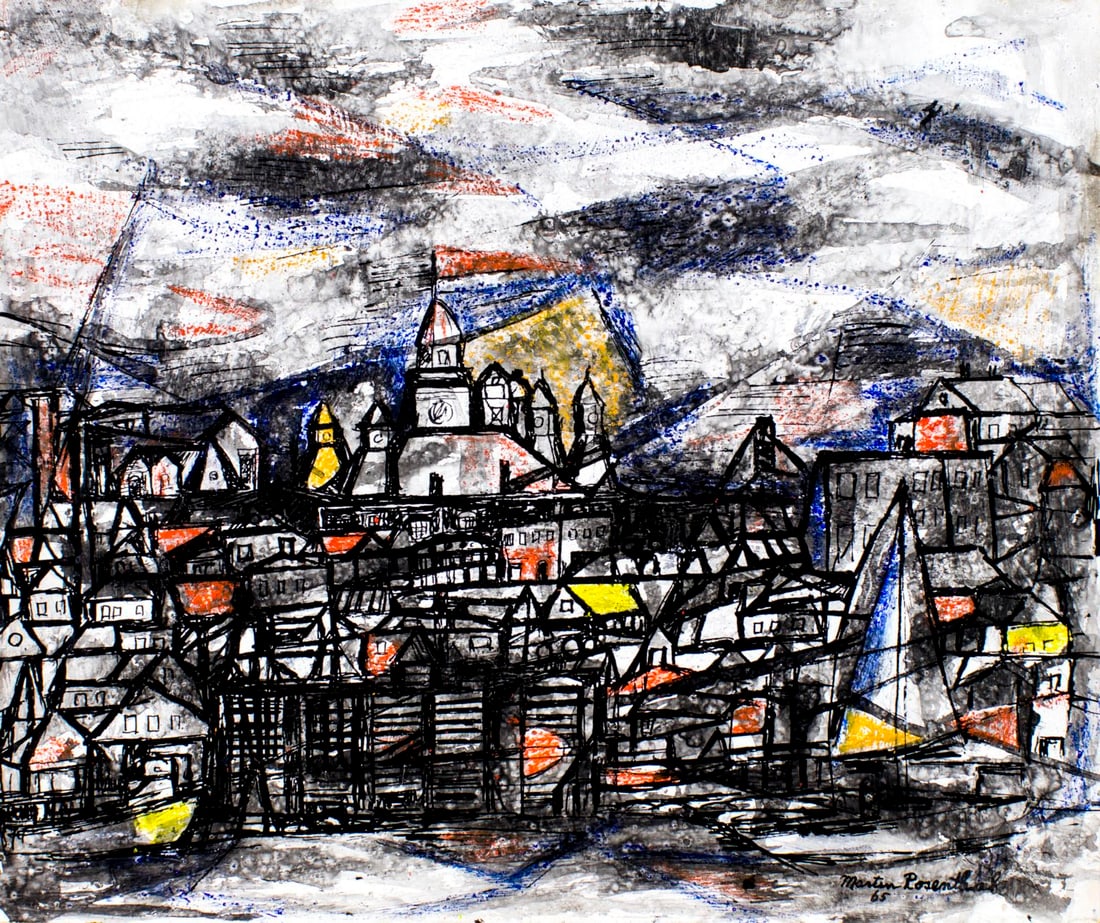 Martin Rosenthal (NY,MA,1899-1974) oil painting (1 of 11)