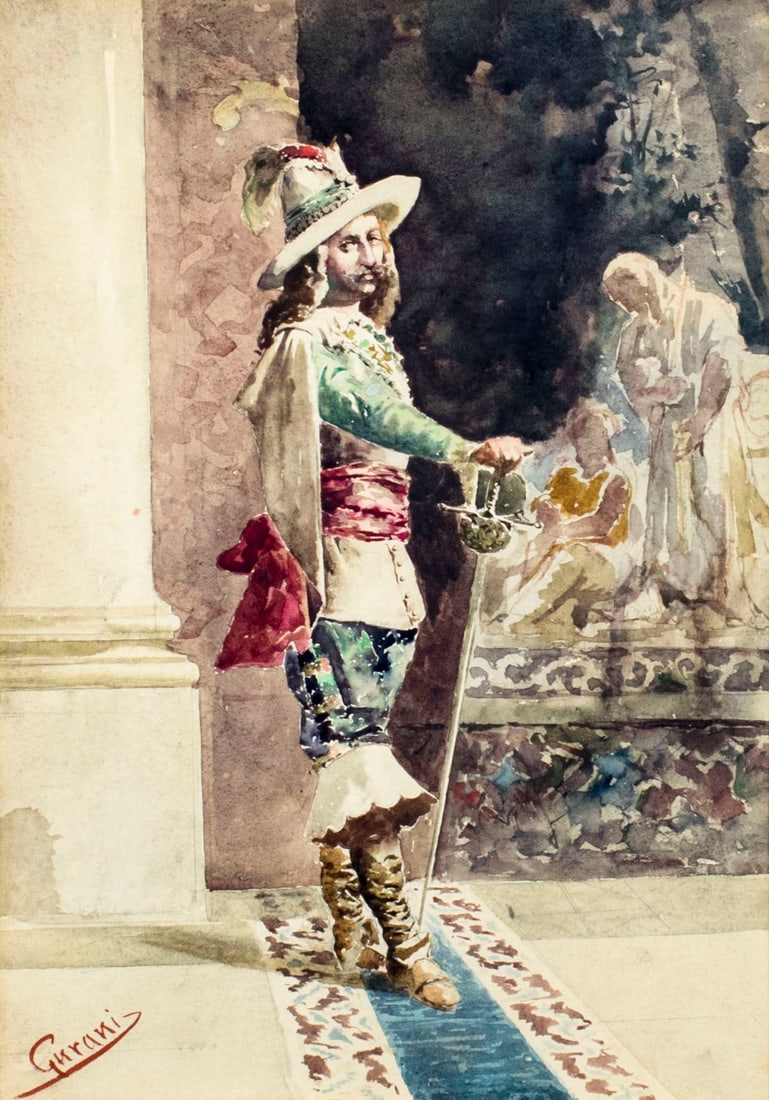 Gurani (Italy, early 20C) oil painting antique (1 of 10)