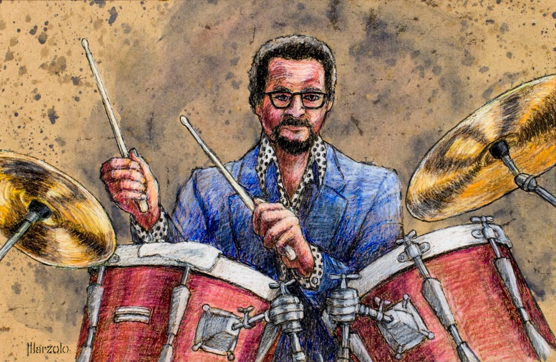 Marzolo (US,20C) mixed media painting (1 of 11)