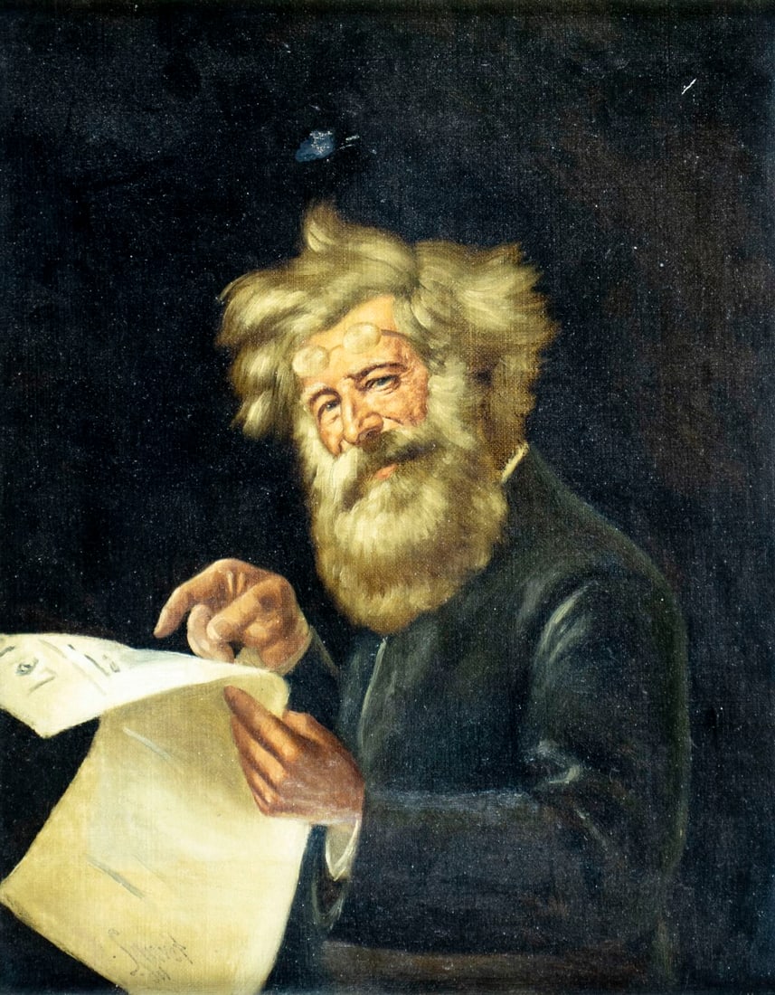 M Sauret (US,19/20C) oil painting antique (1 of 12)