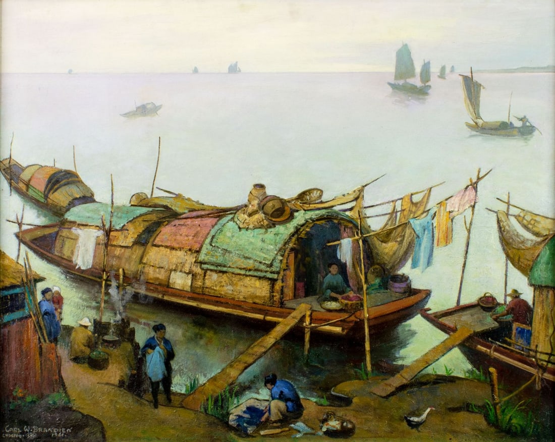 Carl Brandien (NY,1886-1965) oil painting (1 of 13)