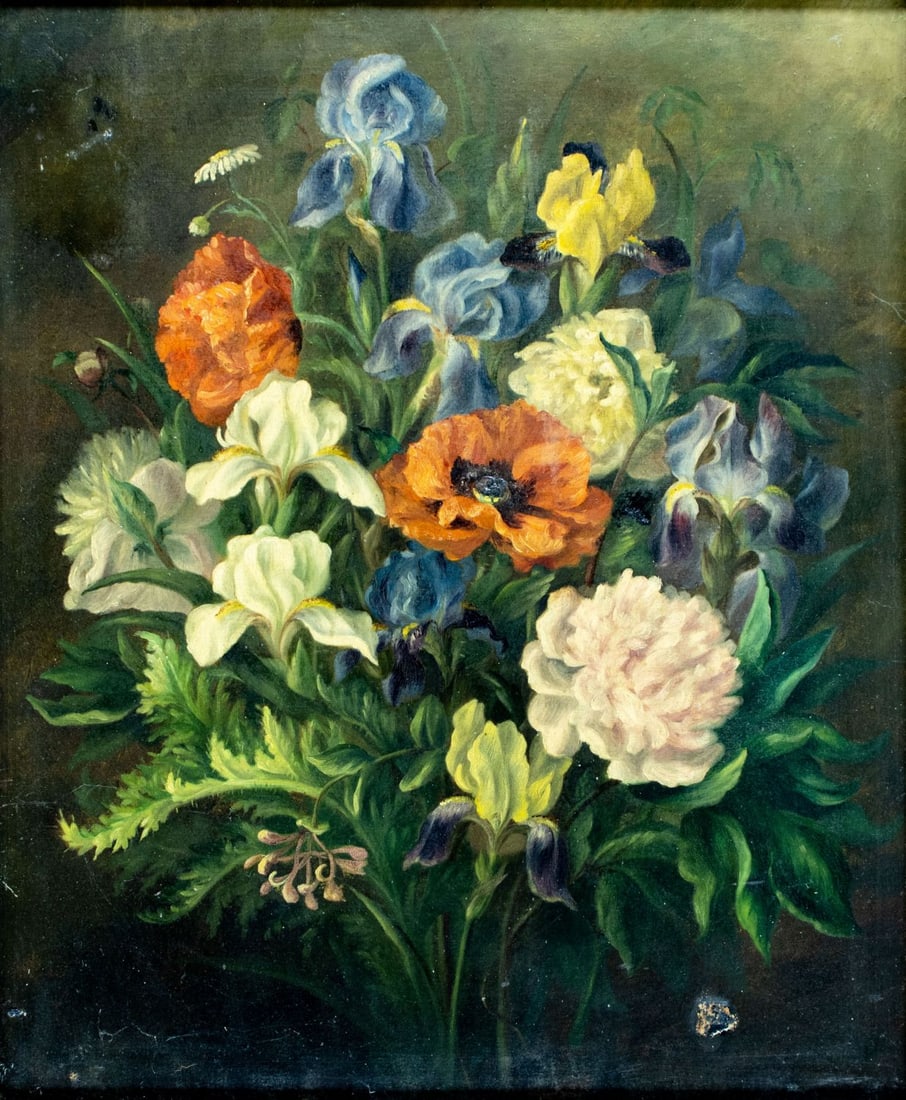 Antique 19C French oil painting (1 of 15)