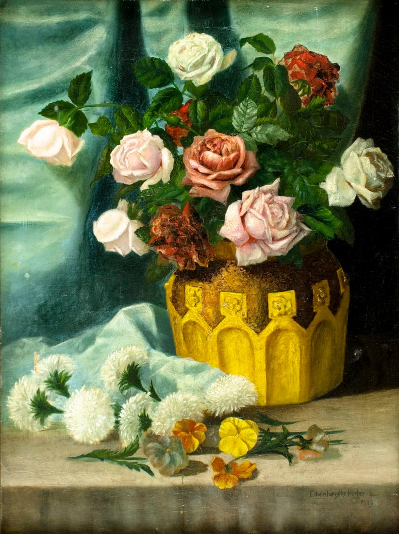 Edwin Forsythe Parker (US,Canada,19C) oil painting antique (1 of 12)