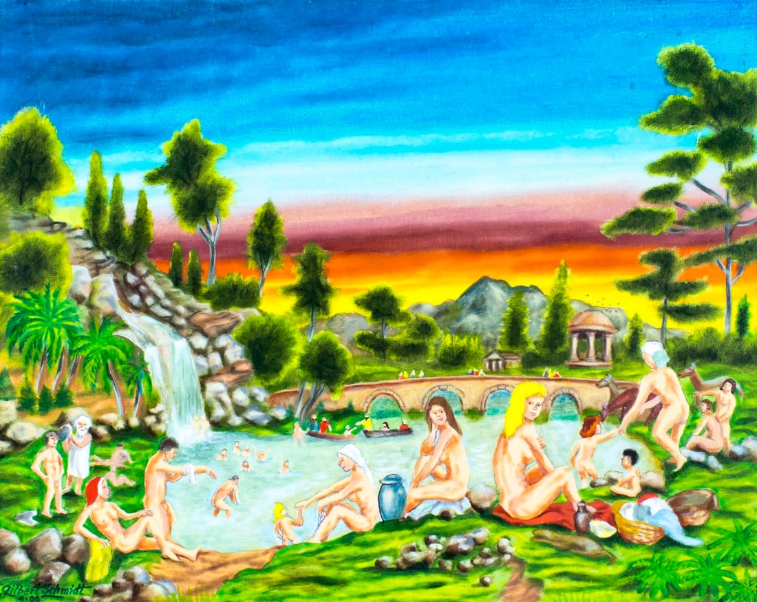 Gilbert Schmidt (WI,1926-2019) oil painting (1 of 12)