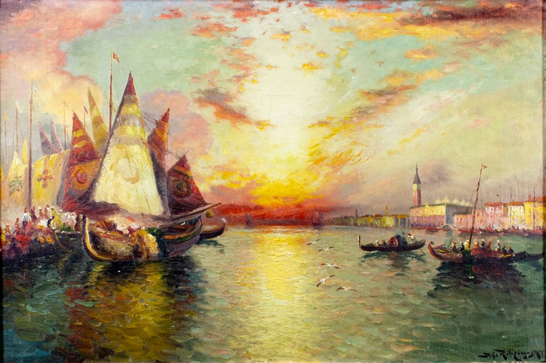 Richard De Ribcowsky (CA,Argentina,1880-1936) oil painting antique (1 of 13)