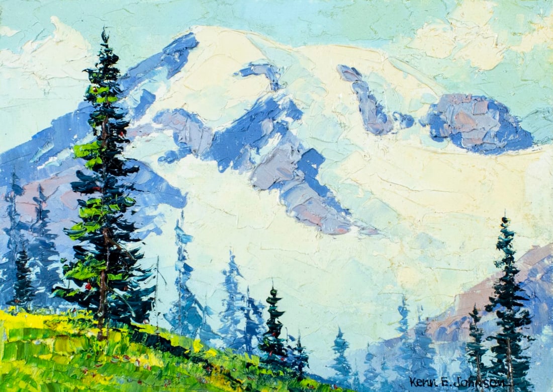 Kenn Johnson (WA,1914-?) oil painting (1 of 12)