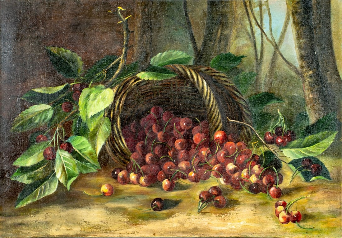 Antique early 20C American oil painting (1 of 11)