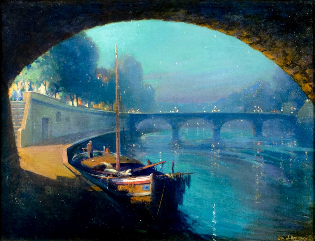 Carl Brandien (NY,1886-1965) oil painting (1 of 16)