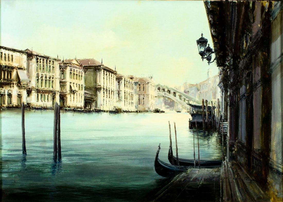 Vintage 20C Italian oil painting signed (1 of 15)