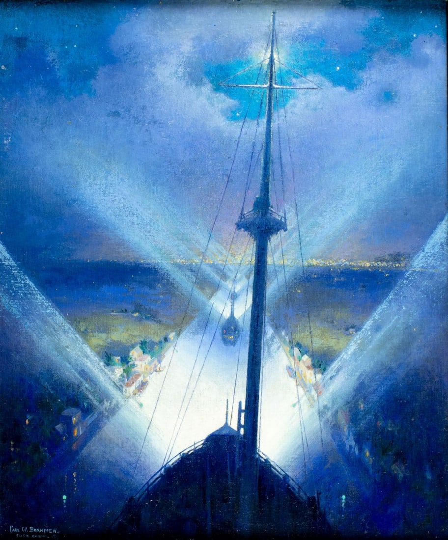 Carl Brandien (NY,1886-1965) oil painting antique (1 of 15)