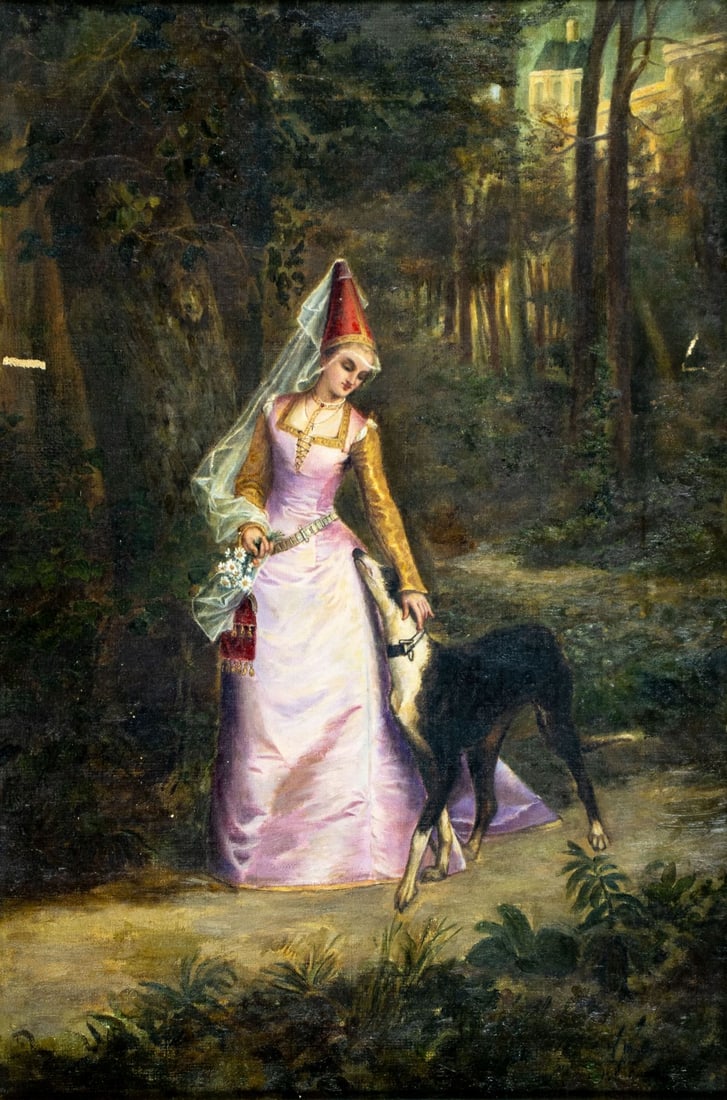 A H Maclean (US,early 20C) oil painting antique (1 of 14)