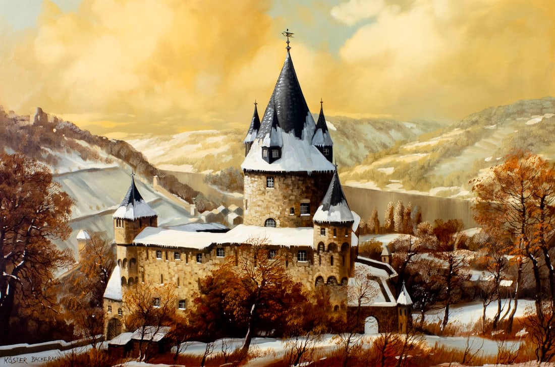 A Koster (German,20C) oil painting (1 of 14)