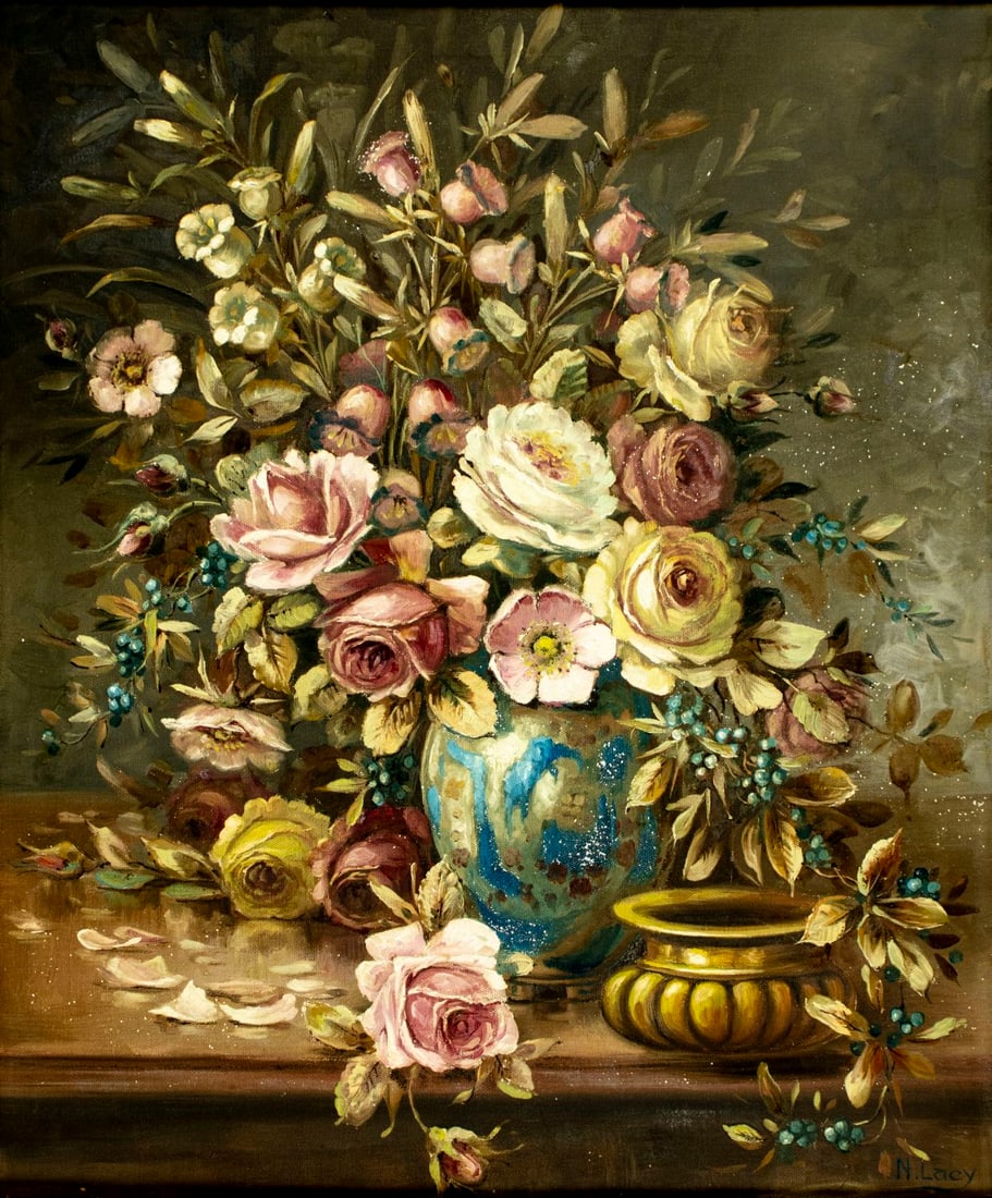 N Lacy (US,mid 20C) oil painting (1 of 13)