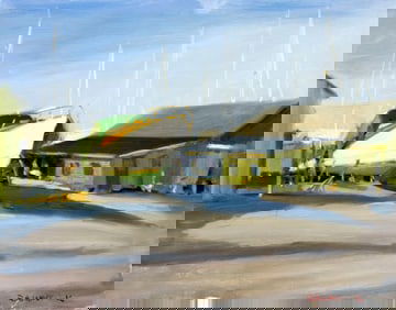 Robert Waltsak (NJ,b 1944) oil painting