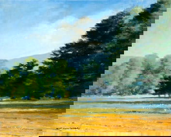 Robert Waltsak (NJ,b 1944) oil painting