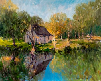 Robert Waltsak (NJ,b 1944) oil painting