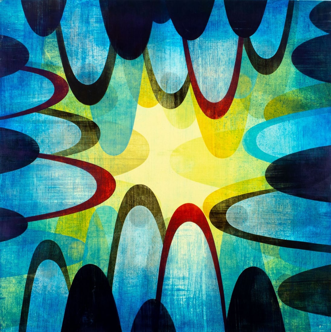 Paul Richard Aho (FL,WI,b 1954) acrylic painting (1 of 12)