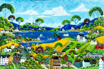 Theresa B Prokop (CT,20/21C) oil painting