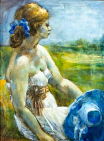 Thelma Thal (NY,1903-2001) oil painting