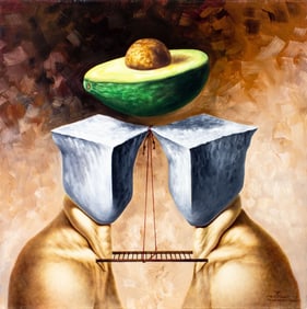 Wilfredo Barcelo (Cuba,FL,b 1971) oil painting