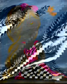 Lizzy Falcon (US,20/21C) acrylic painting