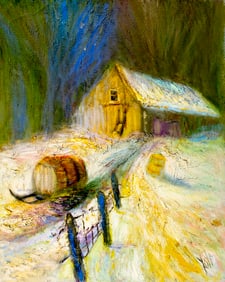 Yolanda Razzeto (Peru,1948-?) oil painting