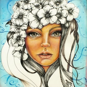 Contemporary American mixed media painting