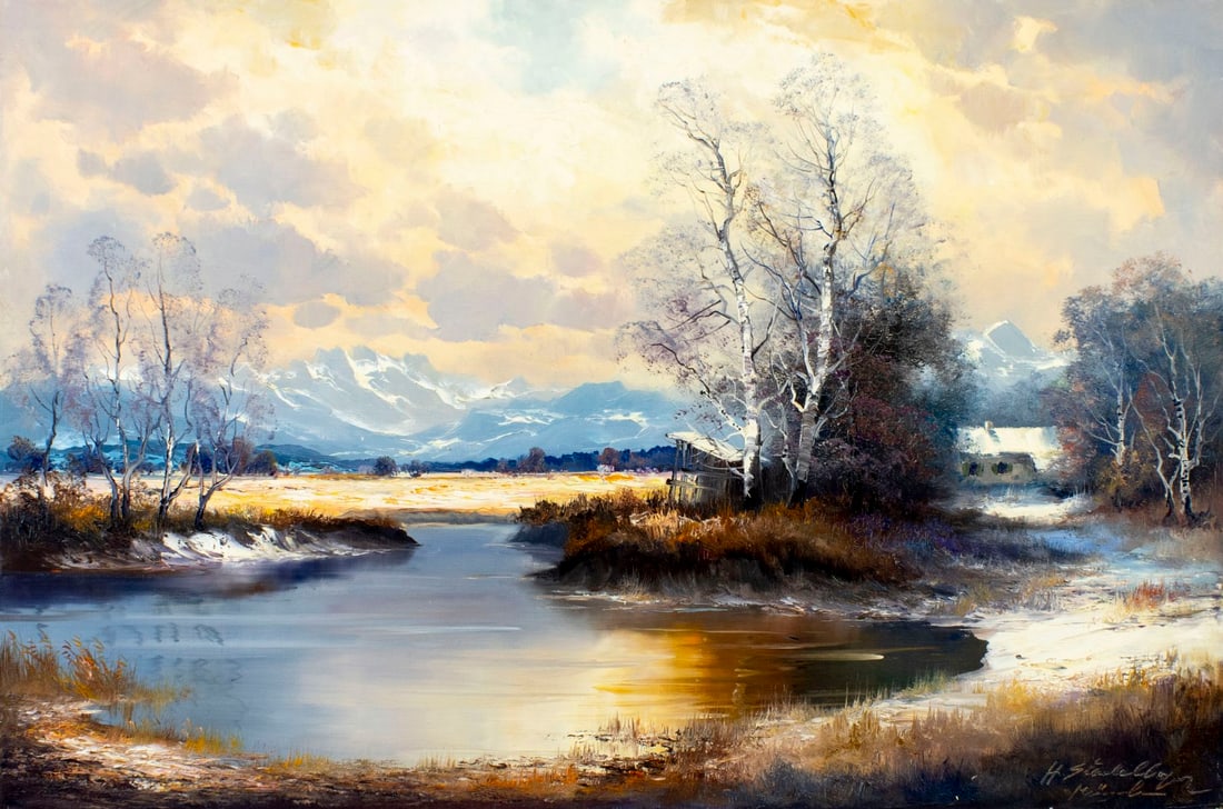 Helmut Stadelhofer (German,1914-1979) oil painting (1 of 13)