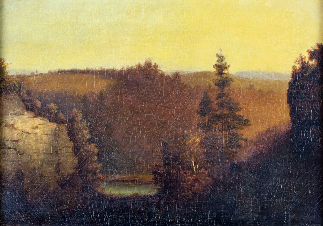 R D Ferris (US,19C) oil painting antique (1 of 10)