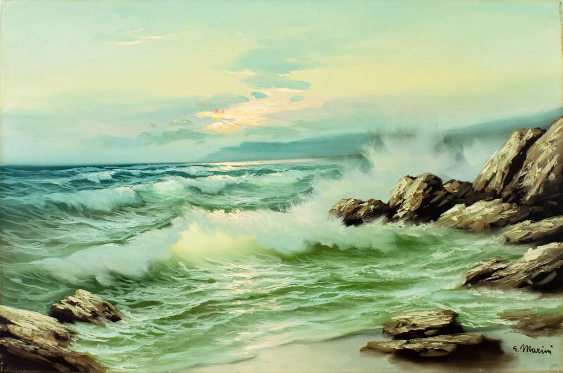 G Marini (Italy,20C) oil painting (1 of 13)