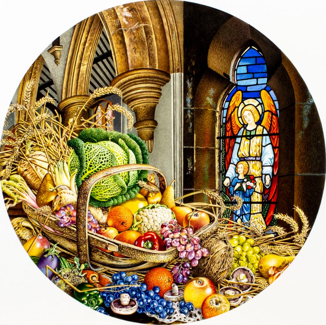 William Percy Mundy (UK,1936-?) mixed media painting (1 of 12)