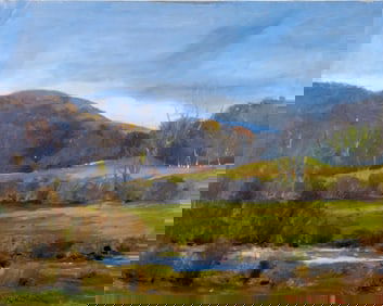 Robert Waltsak (NJ,b 1944) oil painting