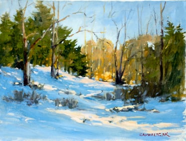 Robert Waltsak (NJ,b 1944) oil painting