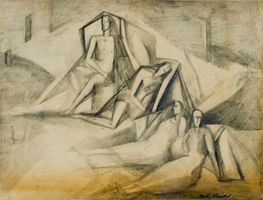 Martin Rosenthal (NY,MA,1899-1974) graphite painting