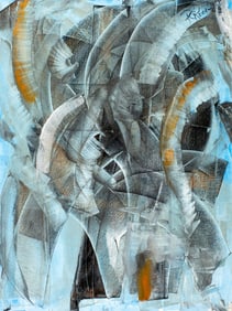 Pios Rodaman (FL,Brazil,b 1953) acrylic painting