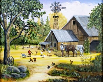 Mynor (WI,20C) oil painting