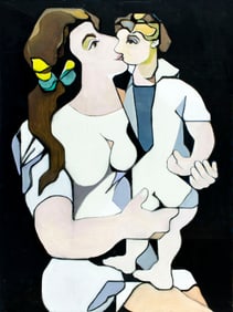 Leonard Alberts (US,1924-2010) oil painting