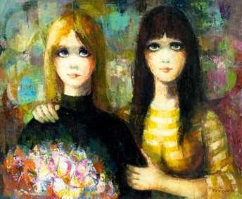 L Monsalve (Europe,20C) oil painting