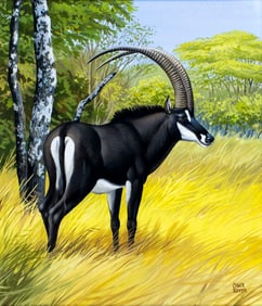 Chuck Ripper (WV,PA,1929-2019) gouache painting