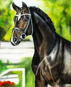 Lyudmila Litvinova (Russia,b 1991) acrylic painting